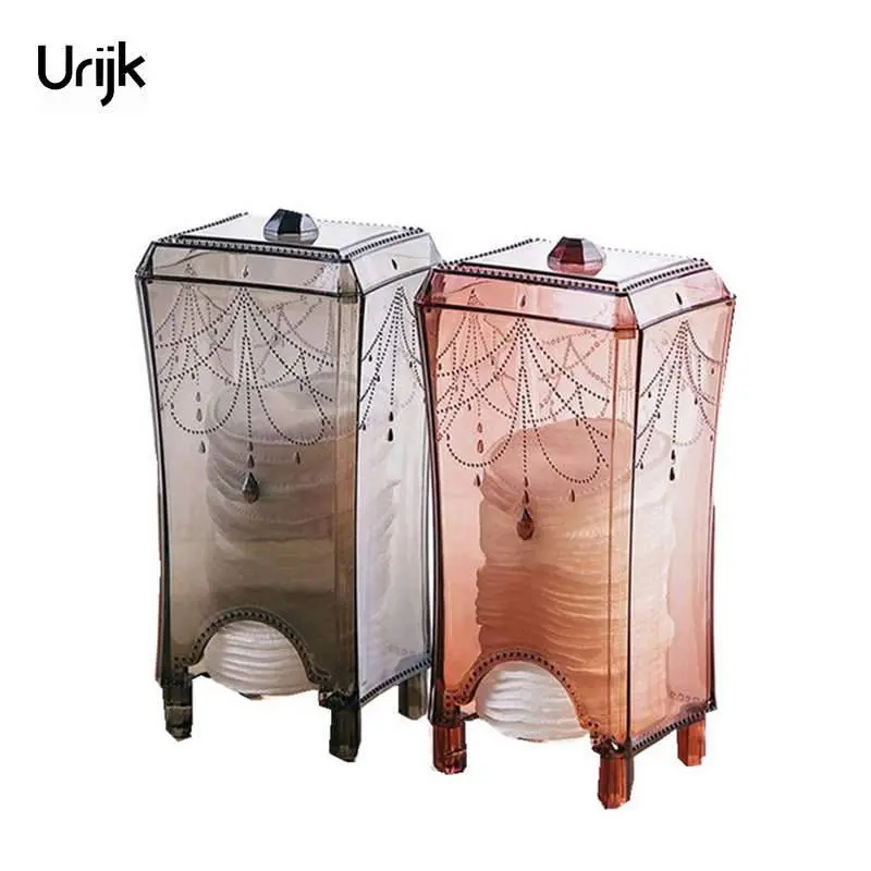 Urijk Cotton Pad Makeup Storage Box Makeup Organizer For Cosmetics Boxes Storage Organizer Make Up Desk Accessories Organizer 1