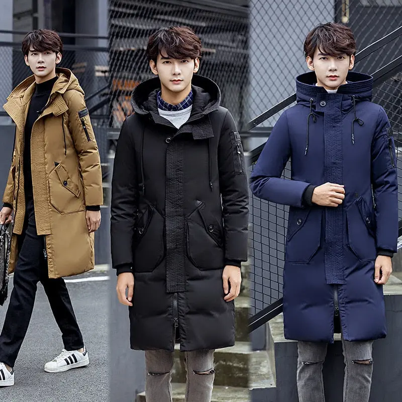 Hooded Long Winter Duck Down Parkas Men Casual Clothing Outwear Down Jackets Male Thick Down Coat Fashion Puffer Jacket Jk-624 1