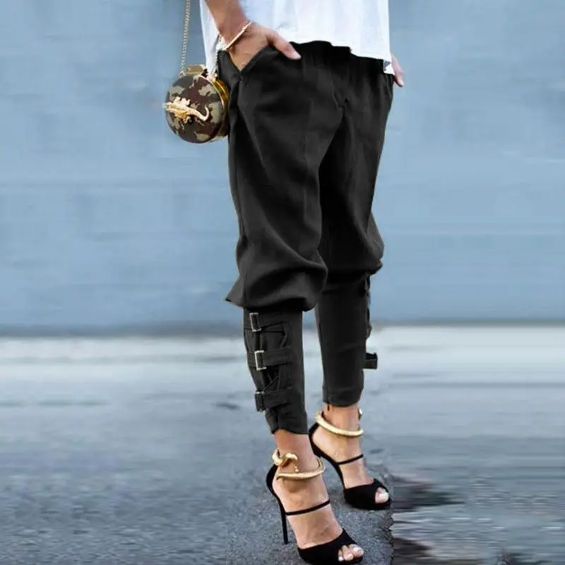 Spring Autumn 2018 Women Harem Pants Casual Loose Elastic Waist Pants Leisure Army Green Trousers Pantalon Femme Plus Size 1