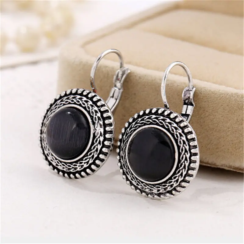 Zoshi 2017 Fashion Boho Big Drop Earrings For Women Jewelry Brinco Carved Vintage Tibetan Silver Bohemian Long Earrings 1