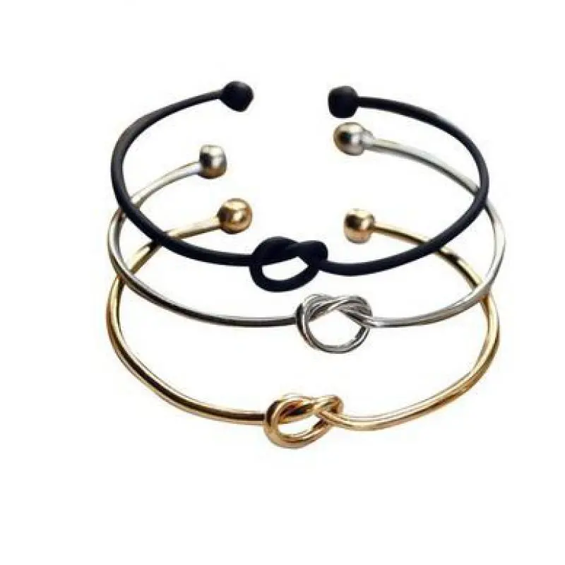 2017 New Simple Minimalist Simple Bracelet Personality Open Knotted Bracelet Jewelry Wholesale Pulseiras Feminina Cuff Bracelets 1