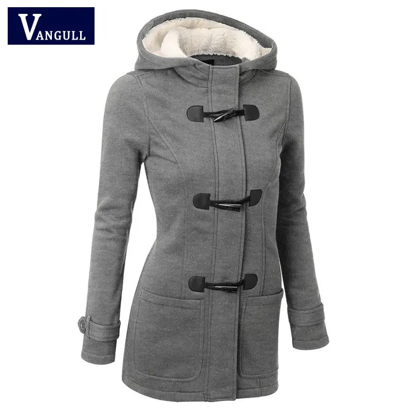 Women Causal Coat 2018 New Spring Autumn Women's Overcoat Female Hooded Coat Zipper Horn Button Outwear Jacket Casaco Feminino 1