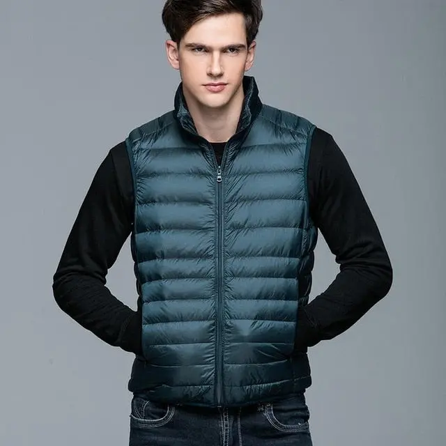 Fitaylor Men's Sleeveless Down Vest – Ultra-Light 90% White Duck Down Winter Waistcoat - Image 9