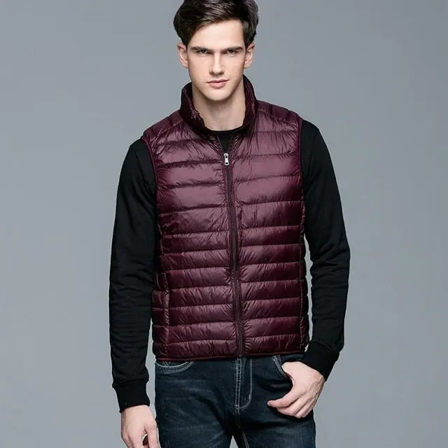 Fitaylor Men's Sleeveless Down Vest – Ultra-Light 90% White Duck Down Winter Waistcoat - Image 4
