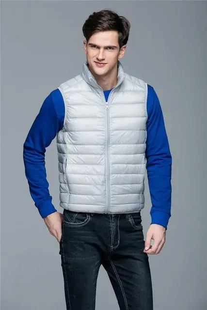 Fitaylor Men's Sleeveless Down Vest – Ultra-Light 90% White Duck Down Winter Waistcoat - Image 3