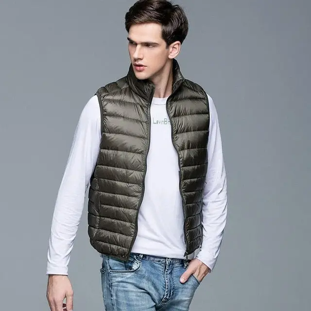 Fitaylor Men's Sleeveless Down Vest – Ultra-Light 90% White Duck Down Winter Waistcoat - Image 7