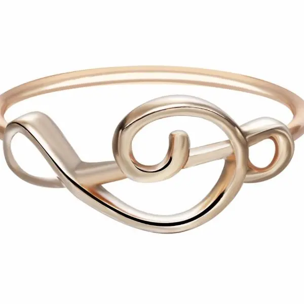 Chandler Treble Cleft Music Note Ring Feminino Feminine Minimalist For Women Hipster Metal Delicate Dainty Anel Alibaba-Express 1