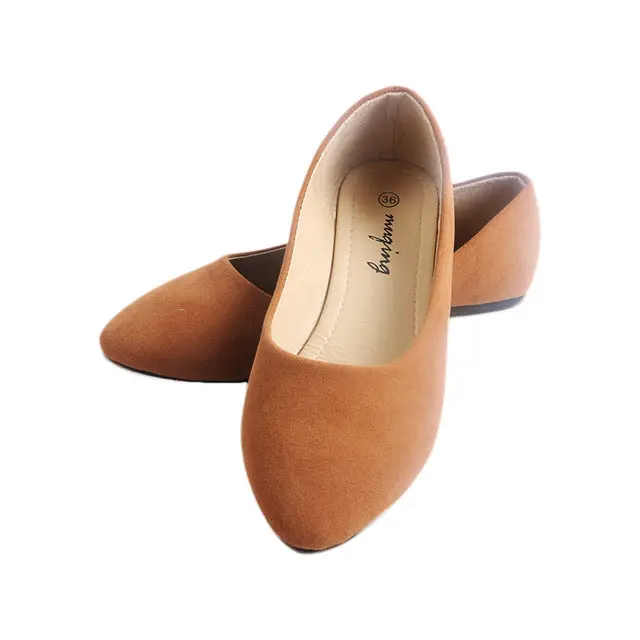Lianhuaxiang Women's Spring 2018 Pointed-Toe Ballet Flats – Flocked Loafers, Slip-On Casual Shoes - Image 6