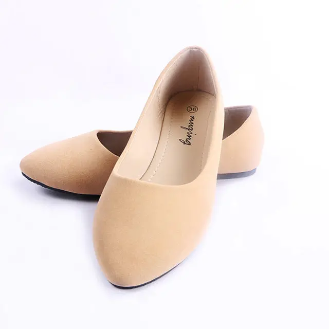 Lianhuaxiang Women's Spring 2018 Pointed-Toe Ballet Flats – Flocked Loafers, Slip-On Casual Shoes - Image 10