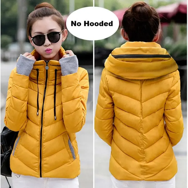 Stylish and warm 2018 winter parka for women in plus sizes—featuring a thickened, hooded design, cotton padding, and a flattering short silhouette. - Image 10