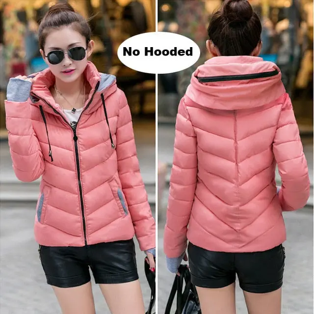Stylish and warm 2018 winter parka for women in plus sizes—featuring a thickened, hooded design, cotton padding, and a flattering short silhouette. - Image 6