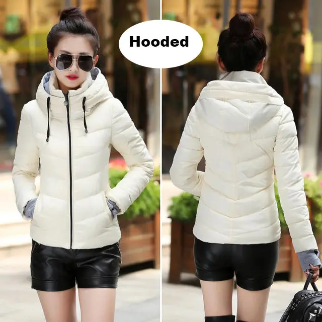 Stylish and warm 2018 winter parka for women in plus sizes—featuring a thickened, hooded design, cotton padding, and a flattering short silhouette. - Image 19