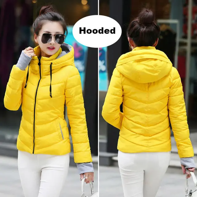 Stylish and warm 2018 winter parka for women in plus sizes—featuring a thickened, hooded design, cotton padding, and a flattering short silhouette. - Image 14