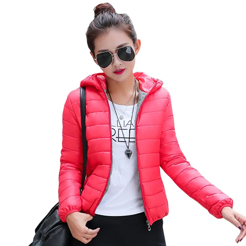 2018 New Winter Jacket Women Autumn Hooded Coat Female Spring Jacket Women Padded Cotton Parkas Casual Thin Light Basic Jackets 1