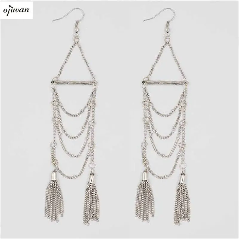 Bohemian Earrings Gypsy Tassel Earrings Aritos Chandelier Earrings Shoulder Duster Earrings Hippie Chic Boho Cowgirl Jewelry 1