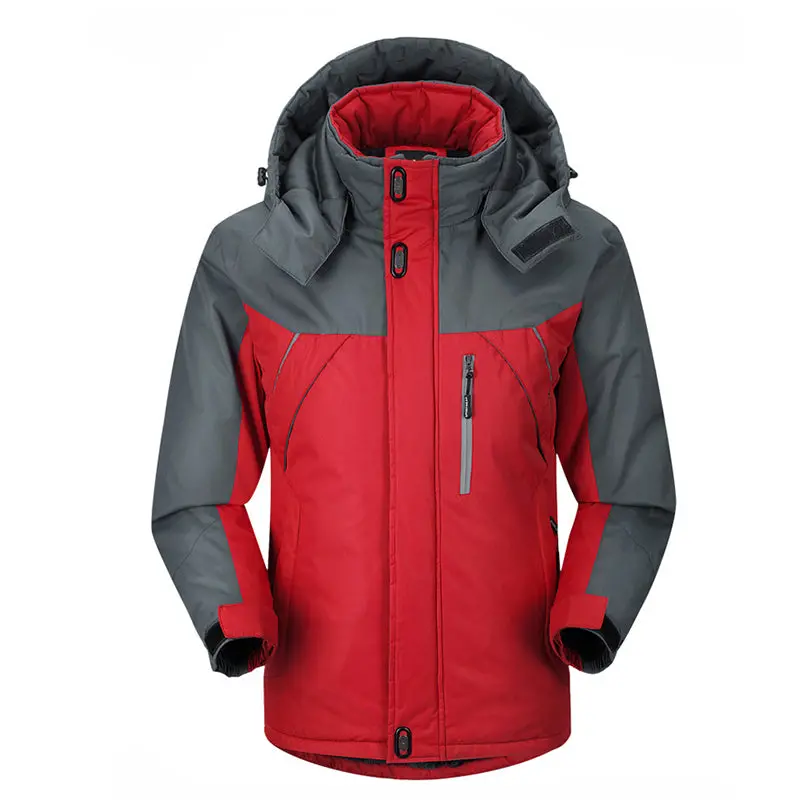 2018 New Men Thicken Outwear Super Warm Coat Winter Climb Mountain Jacket Hooded Male Parkas Windproof Plus Size Jackets 1
