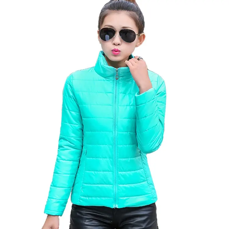 2018 Women Winter Jacket Ultra Light Candy Color Spring Coat Female Short Parka Cotton Outerwear Jaqueta Feminina 1