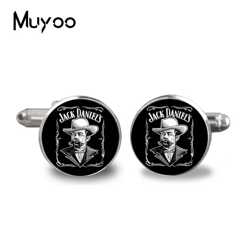 2017 New No 7 Jack Daniels Cufflink Tennesse Minimalistic Cufflinks Silver Cuff Link Gifts Men Handmade Shirt Accessory C-0029 1