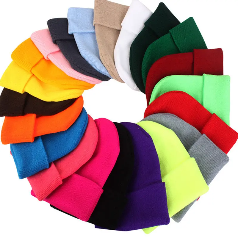 Candy Color Knitting Hats Girls 1