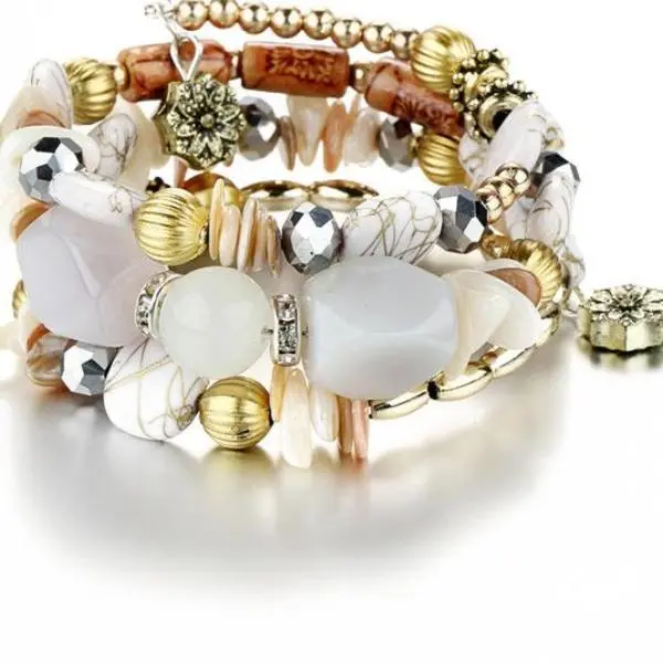 17Km Brand Woman Boho Multilayer Beads Charm Bracelets For Women Vintage Resin Stone Bracelets & Bangles Pulseras Ethnic Jewelry 3