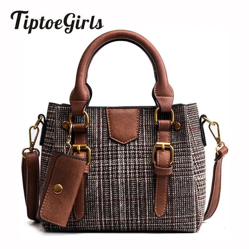 Autumn And Winter New Korean Fashion Minimalist Personality Hit The Color Check Bag Wild Child Shoulder Diagonal Handbags 1