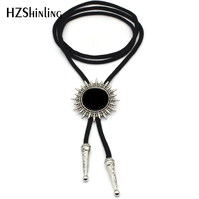 2017 New Trendy Black Glass Dome Bolo Tie Western Cowboy Shirt Accessory Red Blue Photo Jewelry Round Vintage Bolo Ties Necklace 1