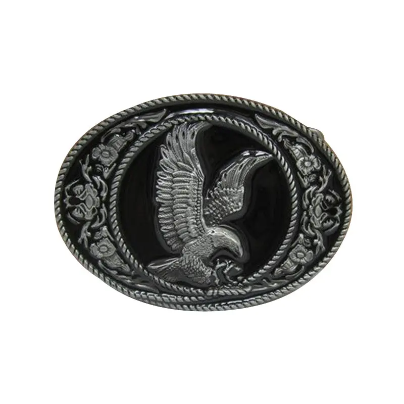 Fashion Brand Designer Cowboy Belt Buckle Diy 3D Silver Hawk Western Metal Buckle Men Boy New Luxury Badge Belt Buckles 1