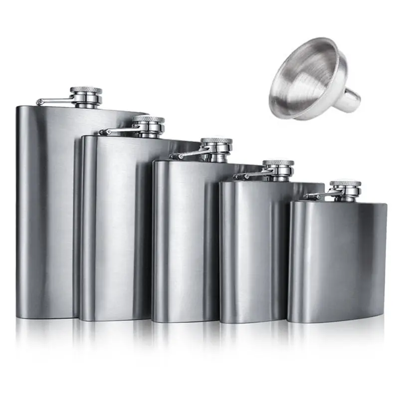 4 5 6 7 8 9 10 18 Oz Stainless Steel Hip Flask With Funnel Liquor Whisky Outdoor Portable Pocket Flasks Alcohol Bottle Heupfles 1