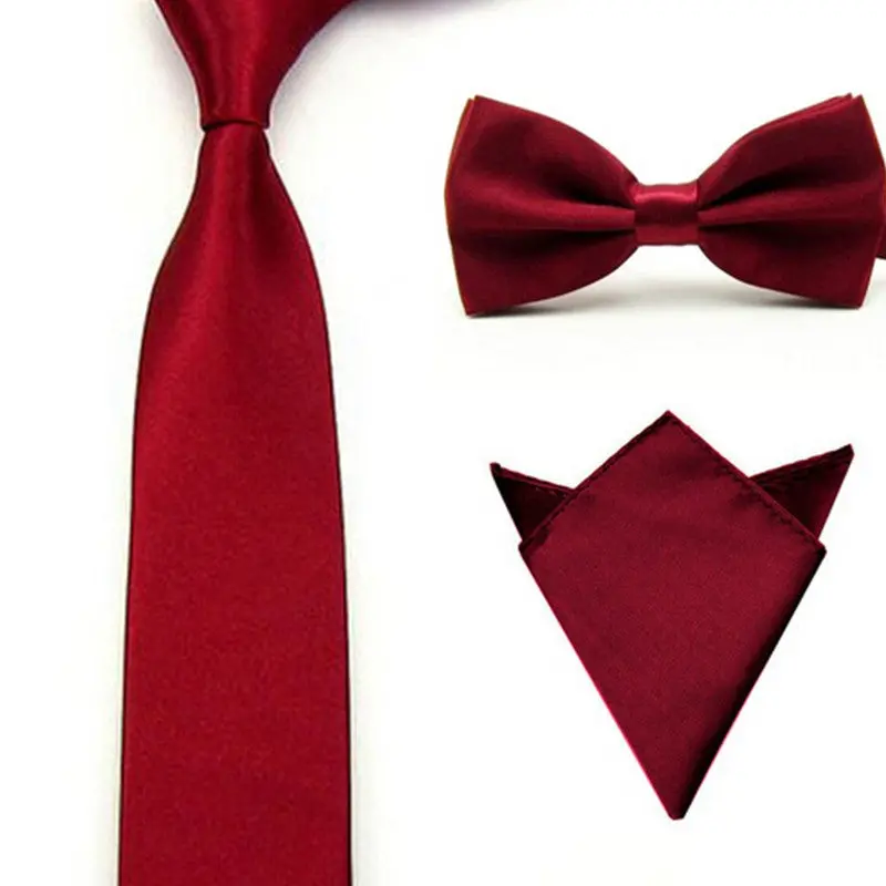 16 Colors  Men Tie Bowtie Pocket Adjustable Plain Wedding Bow Tie For Evening Party Solid Color Neckties Butterflies Gb1712171 1