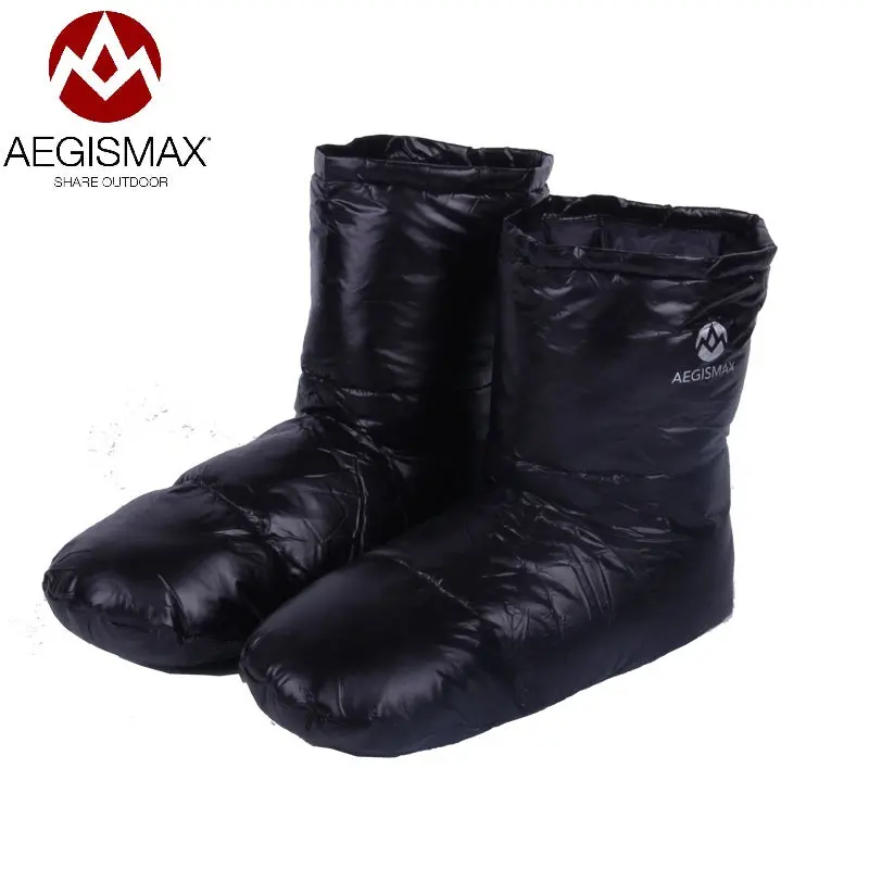 Aegismax Sleeping Bag Accessories Duck Down Slippers Camping Out Soft Sock Unisex Indoor/Warm Long Journey Lightweight 1