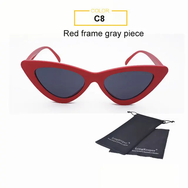 Long Keeper Women Brand Designer Small Cat Eye Sunglasses Hot Sale Black Red Chic Sexy Lady Eyewear Luxury Sun Glasses For Men 5