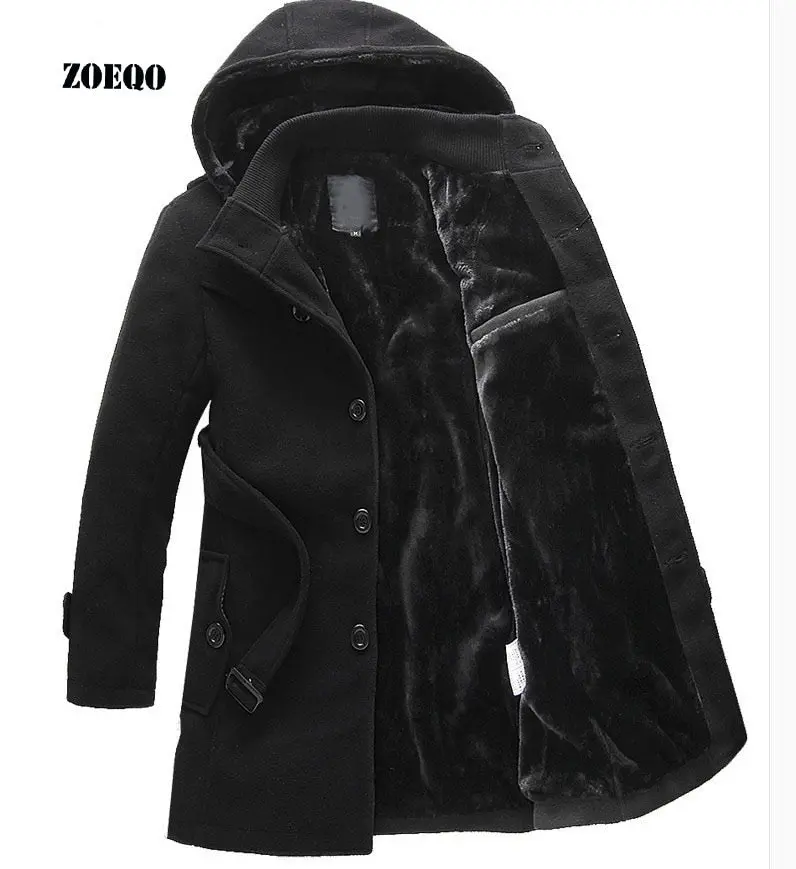 Zoeqo New Thick Longer Plus Size Coats Men Jacket Winter Overcoat Men's Trench Jacket Male Warm Winter Parka Men Plus Size 641 1