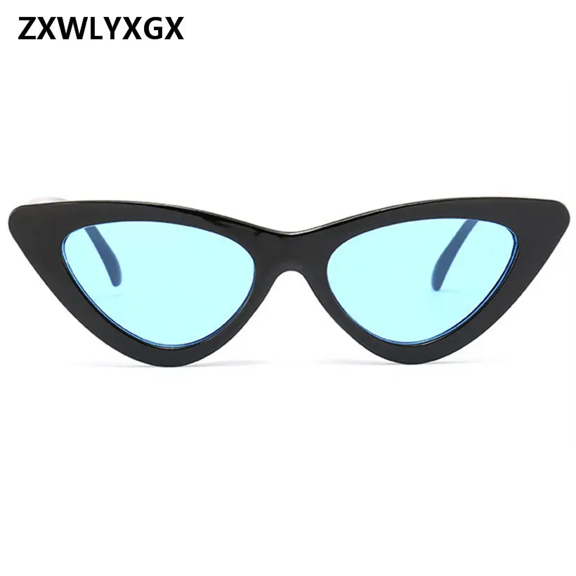 2018 Small Cateye Triangle Cute Sexy Retro Cat Eye Sunglasses Women Small Black White Vintage Cheap Sun Glasses Oculos De Sol 1
