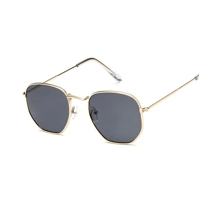 Vintage Square Sunglasses Women Men Shades Retro Classic Black Sun Glasses Female Male Luxury Brand Designer Oculos De Sol 6