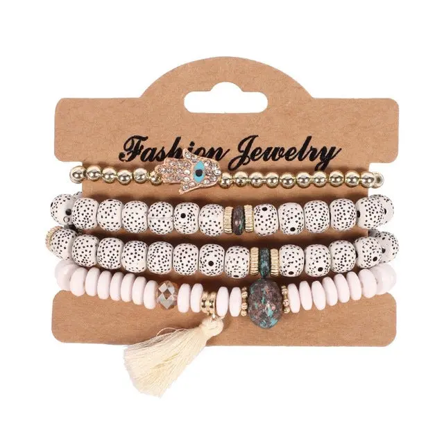 Find Me 2018 New Fashion Vintage Ethnic Multilayer Big Beads Bracelets Boho Statement Flower Bracelet Bangles For Women Jewelry 2