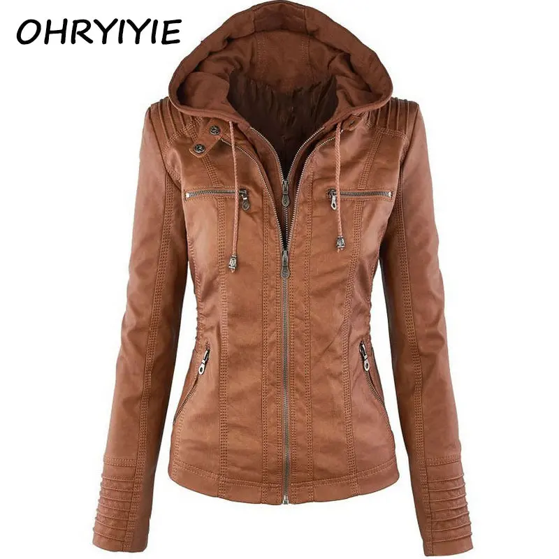 Ohryiyie Plue Size 7Xl Leather Jacket Women 2018 Autumn Winter Outerwear Coat Lady Pu Leather Clothing Female Motorcycle Jackets 1