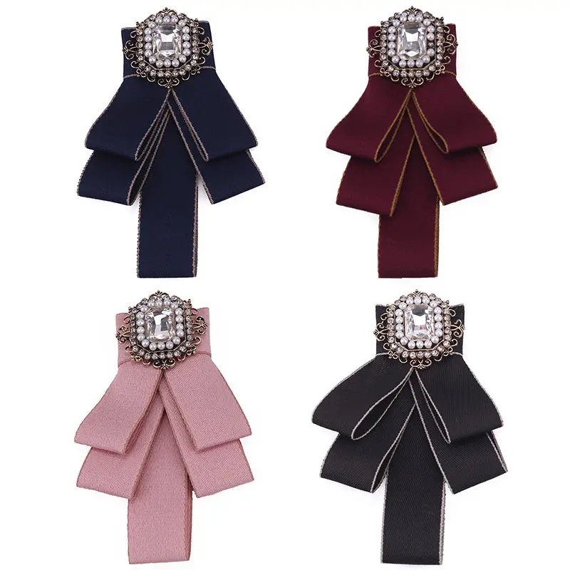 Fashion Pearl Acrylic Crystal Bowtie 1