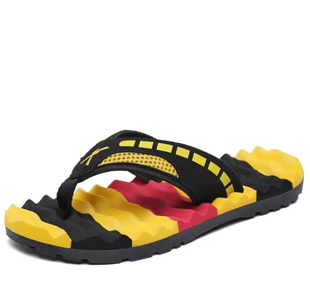 Blaibilton Men's Summer EVA Flip-Flops – Colorful Patchwork Massage Sandals for Beach & Casual Wear - Image 4