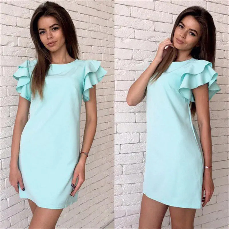 Women Sexy Backless Butterfly Sleeve Dress 1