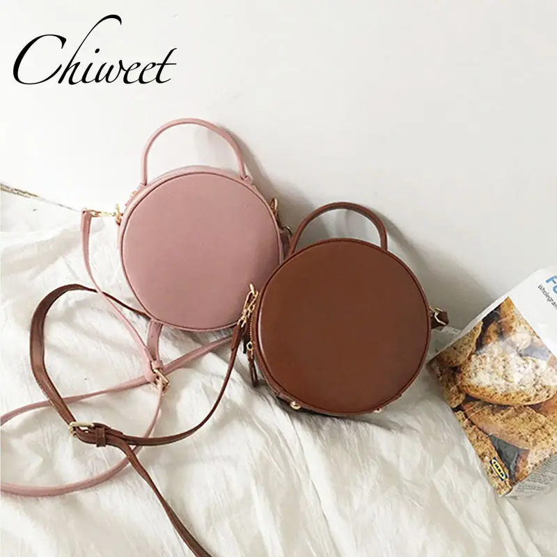 Brand 2018 Chic Small Round Handbag Designer Women Candy Color Crossbody Messenger Bags Casual Shape Tote Girls Shoulder Bag Sac 1