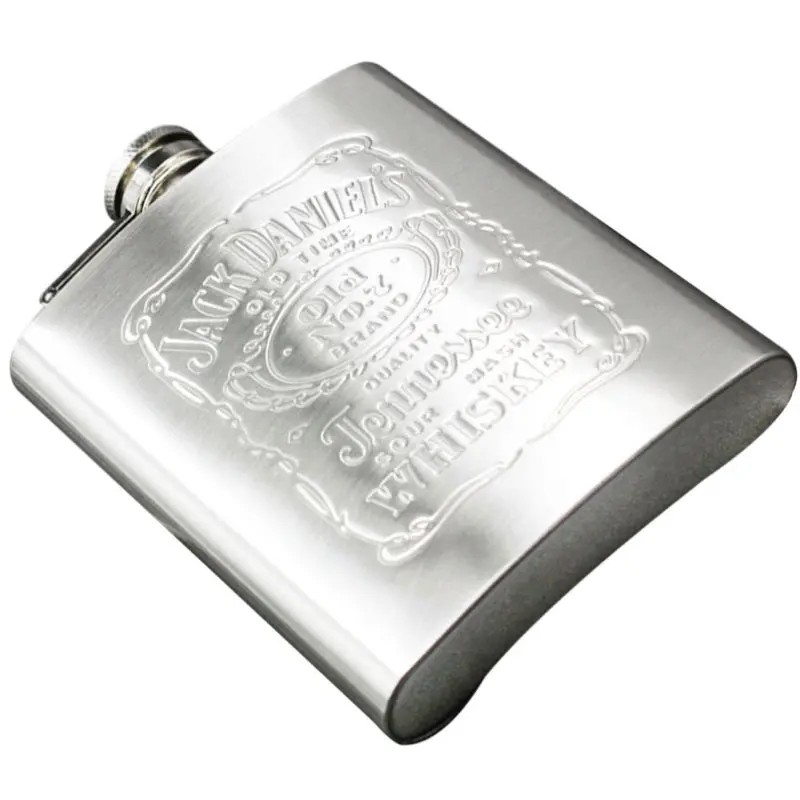 Whisky Bottle Stainless Steel Wine Hip Flask 7Oz Travel Alcohol Whisky Pocket Hip Flask Silver Whisky Alcohol Bottles Ms351 1