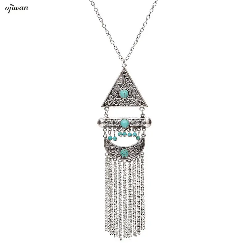 Ethnic Necklace Hippie Boho Chic Jewelry Navajo Necklace Cowgirl Fringe Necklace Tribal Indian Native American Jewelry 1