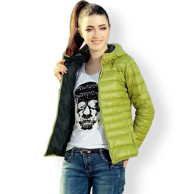 Autumn Fashion Women Thin Cotton-Pad Warm Slim Fit Jacket Coat Ladies Hooded Collar Long Sleeve Down Wadded Coat Outwear Yf75 1
