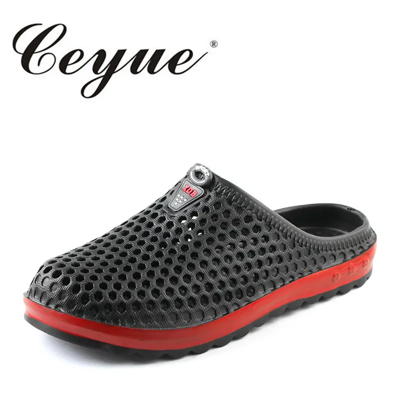 Ceyue Beach Slippers Men 2018 Summer New Eva Massage Mens Hot Sale Rubber Unisex Sandals Fashion Hollow Outdoor Walking Slippers 1
