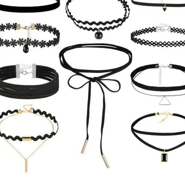 17Km Bohemian Gothic Tattoo Choker Necklaces Set For Women Black Lace Long Necklace Female Collier Chain Fashion Jewelry Party 2