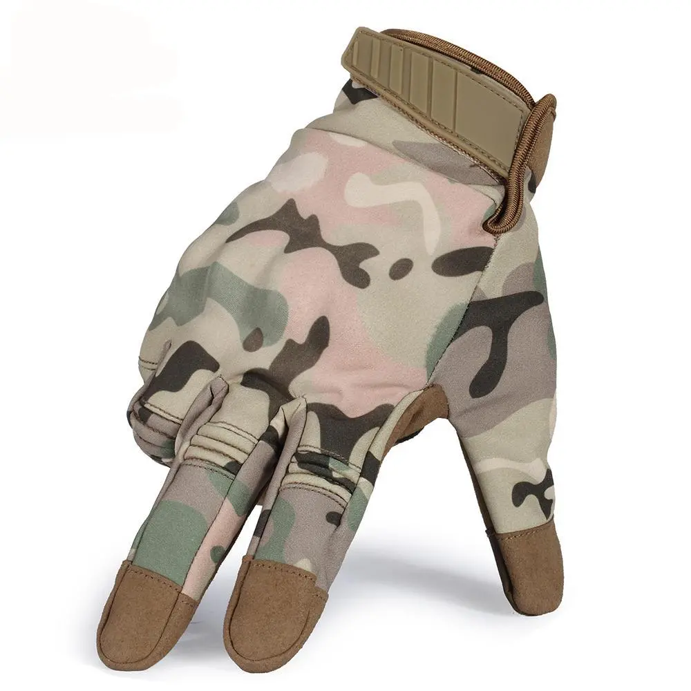 Warmer Fleece Snowboard Tactical Hard Knuckle Full Finger Gloves 1