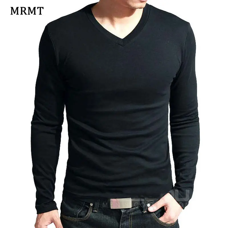 2018 Lycra Cotton Men 'S T Shirt Long Sleeve V Neck Men V-Neck Long Sleeve T-Shirt 1