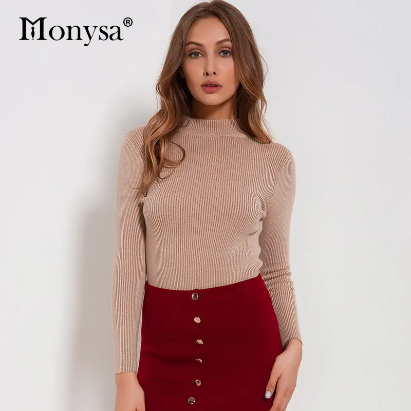Women Sweaters And Pullovers 2018 New Autumn Winter Clothing Casual Knitted Women Tops Long Sleeve Basic Sweaters For Women 1