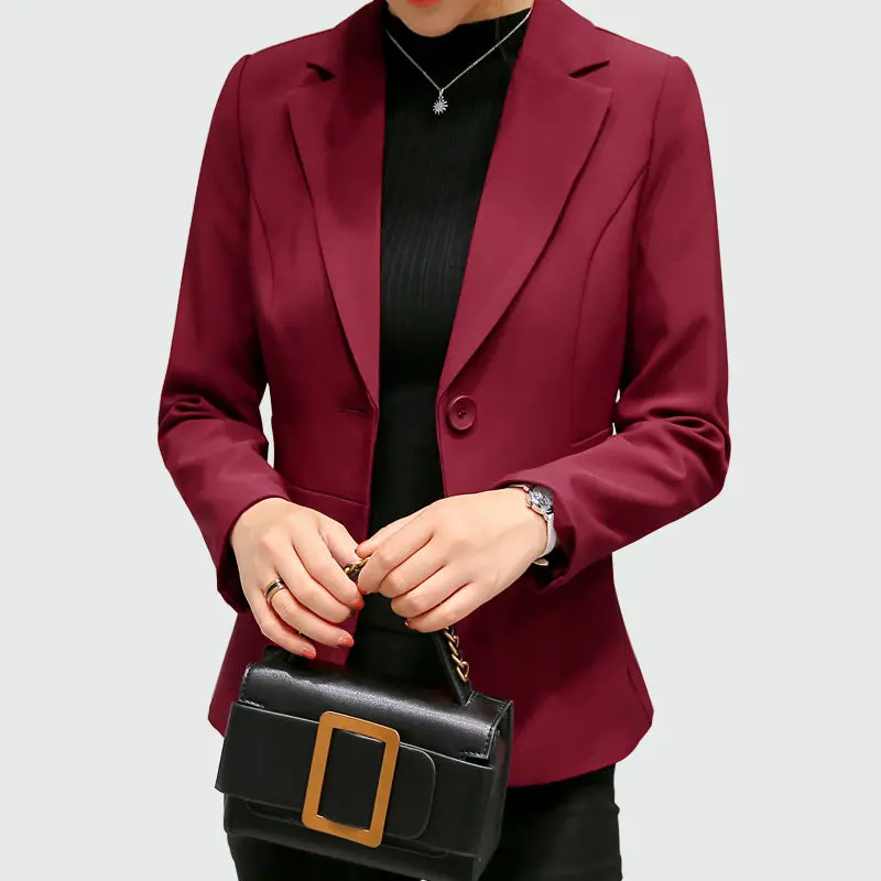 Long Sleeves Office Lady Single Button Women Suit 1