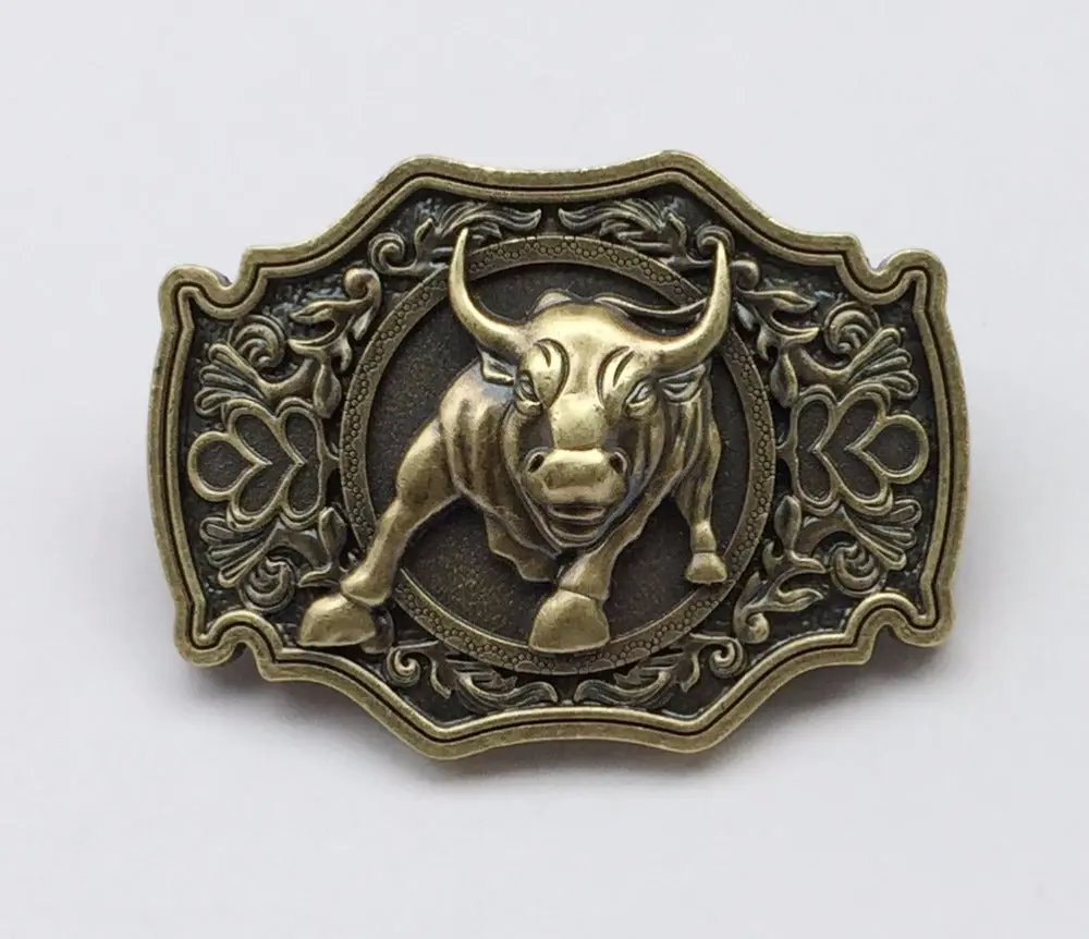 New Arrival~~ 3D Bull Solid Brass Belt Buckle  Western Metal Cowboy 1